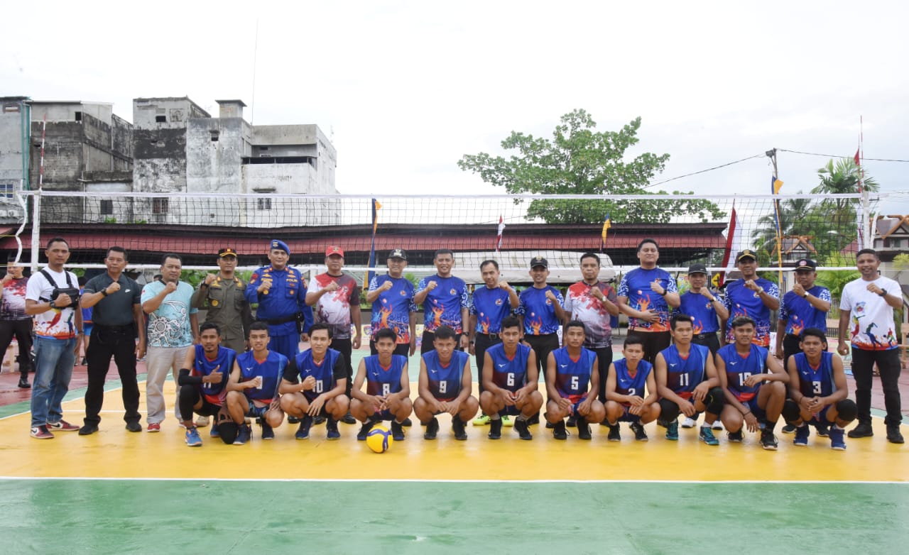 Turnament Bola Volly Putra Kapolres Inhil Cup TH Setda Inhilkab Go Id