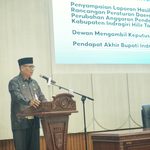Sekda Inhil Sampaikan Pendapat Akhir Bupati pada Paripurna Perubahan APBD 2026