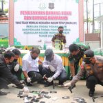 Bupati Inhil Menghadiri Coffe Morning Sekaligus Pemusnahan BB & Barang Rampasan Kajari Inhil