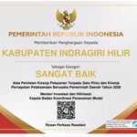 Pemda Inhil Raih Predikat Sangat Baik dalam Penilaian Kinerja PTSP/PPB.